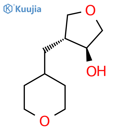 rac-(3R,4S)-4-(oxan-4-yl)methyloxolan-3-ol structure