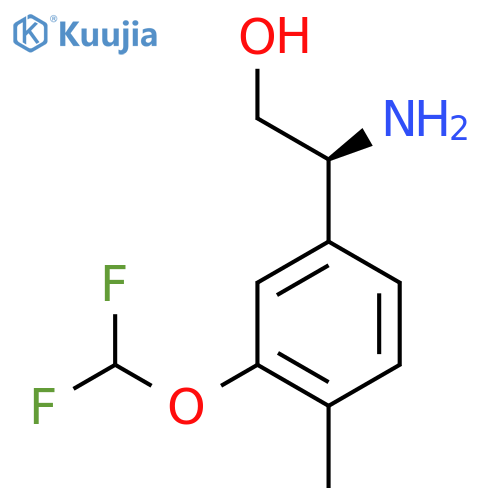 (2S)-2-amino-2-3-(difluoromethoxy)-4-methylphenylethan-1-ol structure