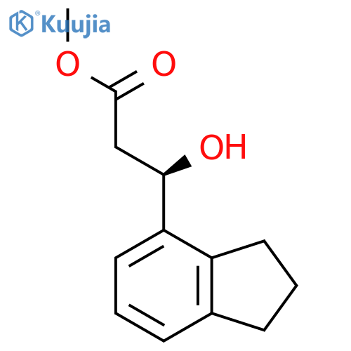 methyl (3R)-3-(2,3-dihydro-1H-inden-4-yl)-3-hydroxypropanoate structure