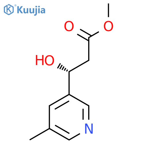 methyl (3R)-3-hydroxy-3-(5-methylpyridin-3-yl)propanoate structure