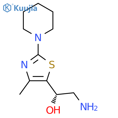 (1S)-2-amino-1-4-methyl-2-(piperidin-1-yl)-1,3-thiazol-5-ylethan-1-ol structure