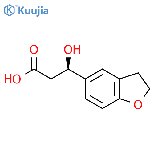 (3R)-3-(2,3-dihydro-1-benzofuran-5-yl)-3-hydroxypropanoic acid structure