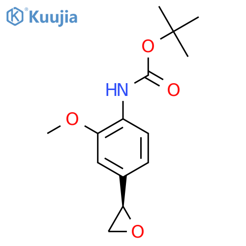 tert-butyl N-{2-methoxy-4-(2R)-oxiran-2-ylphenyl}carbamate structure