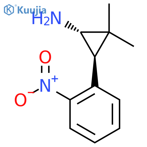rac-(1R,3R)-2,2-dimethyl-3-(2-nitrophenyl)cyclopropan-1-amine structure