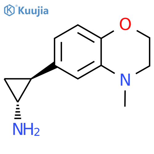 rac-(1R,2S)-2-(4-methyl-3,4-dihydro-2H-1,4-benzoxazin-6-yl)cyclopropan-1-amine structure
