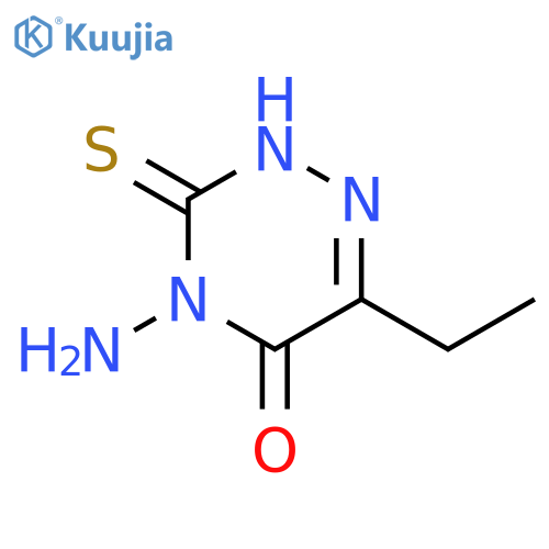 1,2,4-Triazin-5(2H)-one, 4-amino-6-ethyl-3,4-dihydro-3-thioxo- structure