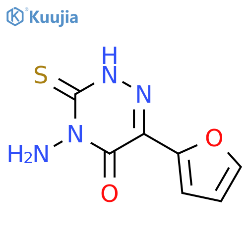 1,2,4-Triazin-5(2H)-one, 4-amino-6-(2-furanyl)-3,4-dihydro-3-thioxo- structure