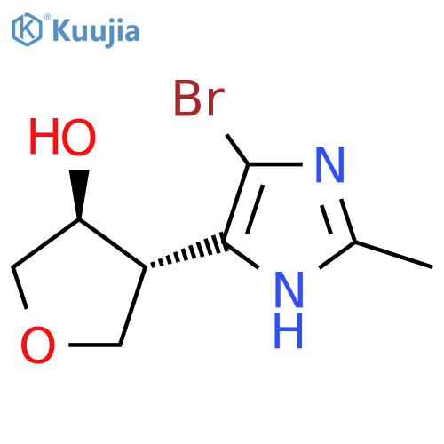 rac-(3R,4S)-4-(4-bromo-2-methyl-1H-imidazol-5-yl)oxolan-3-ol structure