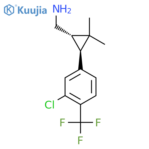 rac-(1R,3R)-3-3-chloro-4-(trifluoromethyl)phenyl-2,2-dimethylcyclopropylmethanamine structure