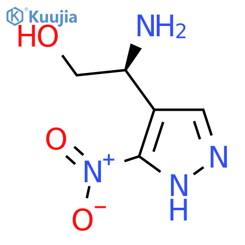 (2S)-2-amino-2-(3-nitro-1H-pyrazol-4-yl)ethan-1-ol structure