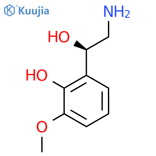 2-(1R)-2-amino-1-hydroxyethyl-6-methoxyphenol structure