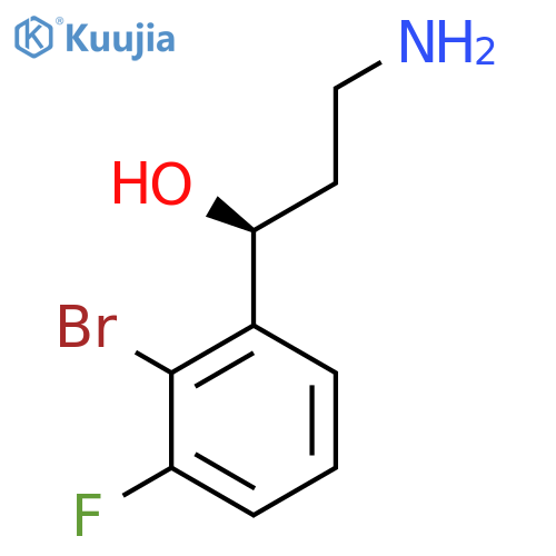 (1S)-3-amino-1-(2-bromo-3-fluorophenyl)propan-1-ol structure