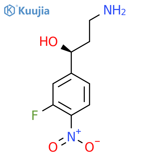 (1S)-3-amino-1-(3-fluoro-4-nitrophenyl)propan-1-ol structure