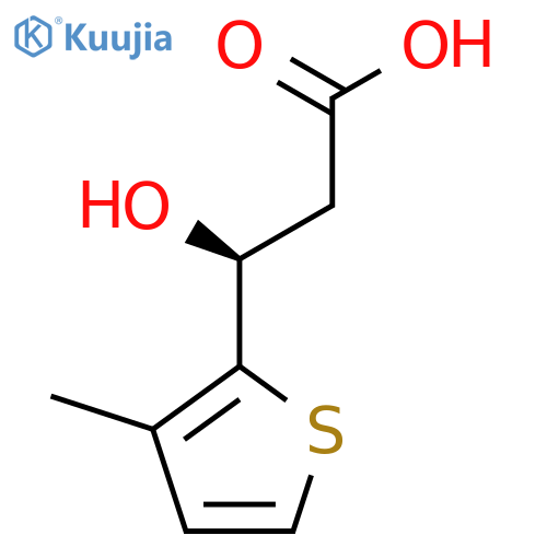 (3S)-3-hydroxy-3-(3-methylthiophen-2-yl)propanoic acid structure