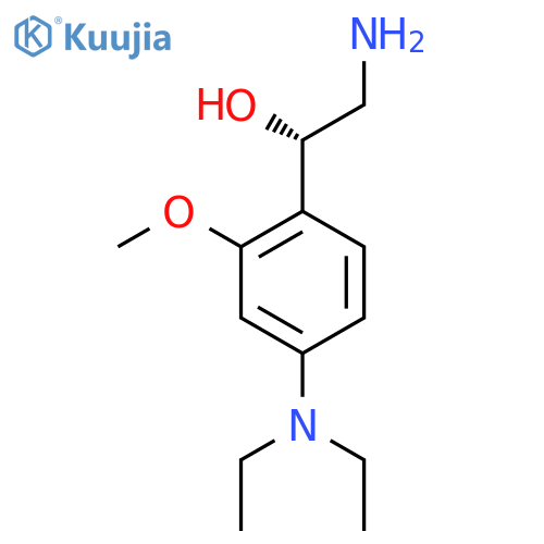 (1S)-2-amino-1-4-(diethylamino)-2-methoxyphenylethan-1-ol structure