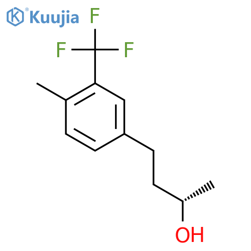 (2S)-4-4-methyl-3-(trifluoromethyl)phenylbutan-2-ol structure