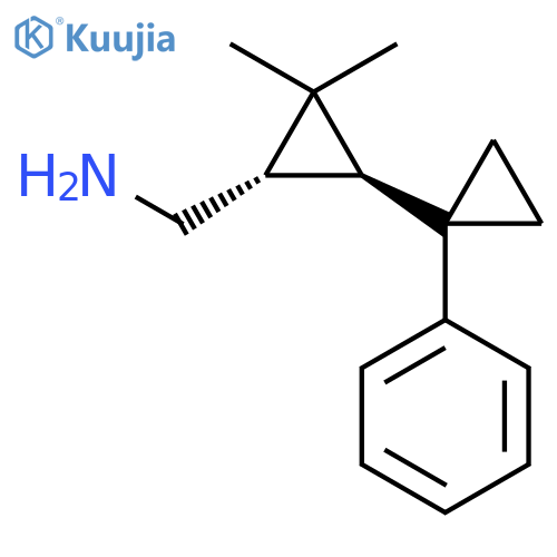 rac-(1R,3R)-2,2-dimethyl-3-(1-phenylcyclopropyl)cyclopropylmethanamine structure
