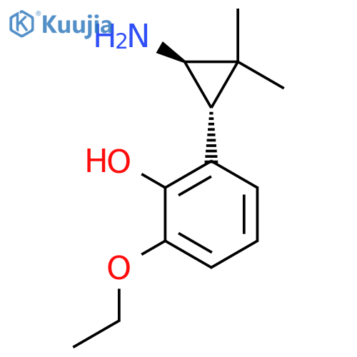 rac-2-(1R,3R)-3-amino-2,2-dimethylcyclopropyl-6-ethoxyphenol structure