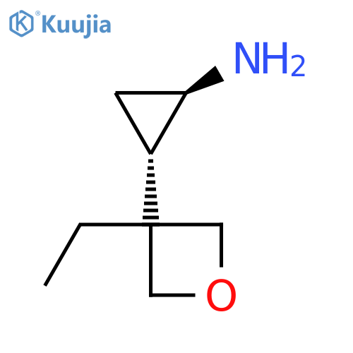 rac-(1R,2S)-2-(3-ethyloxetan-3-yl)cyclopropan-1-amine structure