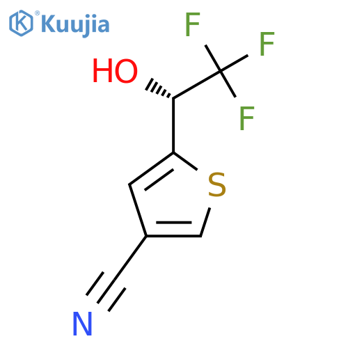 5-(1R)-2,2,2-trifluoro-1-hydroxyethylthiophene-3-carbonitrile structure