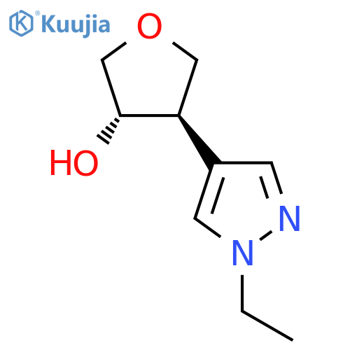 rac-(3R,4S)-4-(1-ethyl-1H-pyrazol-4-yl)oxolan-3-ol structure
