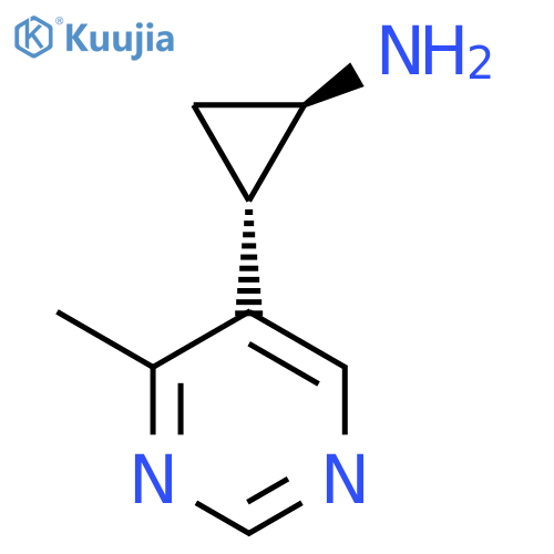 rac-(1R,2S)-2-(4-methylpyrimidin-5-yl)cyclopropan-1-amine structure