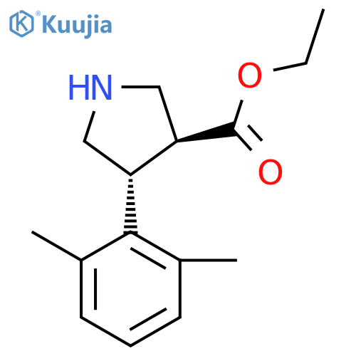rac-ethyl (3R,4S)-4-(2,6-dimethylphenyl)pyrrolidine-3-carboxylate structure