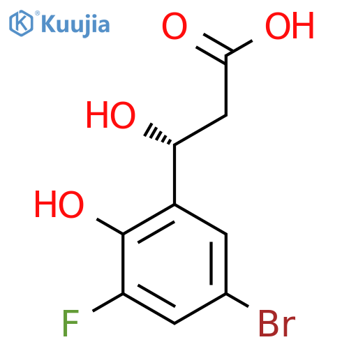 (3R)-3-(5-bromo-3-fluoro-2-hydroxyphenyl)-3-hydroxypropanoic acid structure