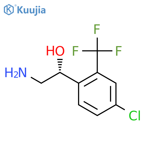 (1R)-2-amino-1-4-chloro-2-(trifluoromethyl)phenylethan-1-ol structure