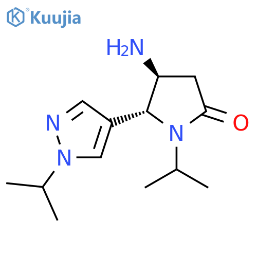 4-amino-1-(propan-2-yl)-5-1-(propan-2-yl)-1H-pyrazol-4-ylpyrrolidin-2-one structure