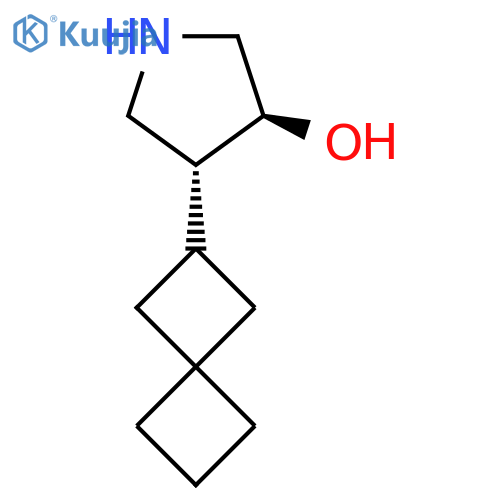 rac-(3R,4S)-4-{spiro3.3heptan-2-yl}pyrrolidin-3-ol structure