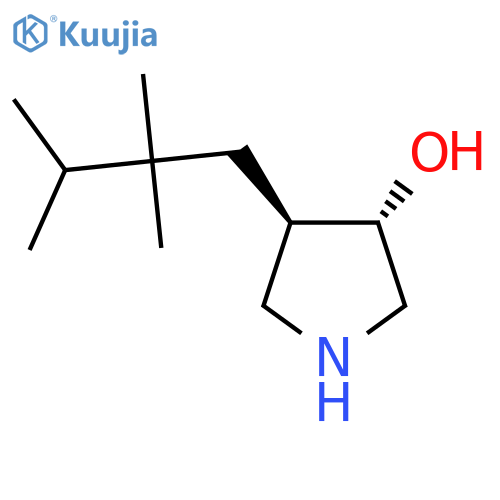 rac-(3R,4S)-4-(2,2,3-trimethylbutyl)pyrrolidin-3-ol structure