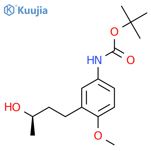 tert-butyl N-{3-(3R)-3-hydroxybutyl-4-methoxyphenyl}carbamate structure