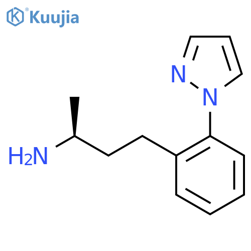 (2S)-4-2-(1H-pyrazol-1-yl)phenylbutan-2-amine structure