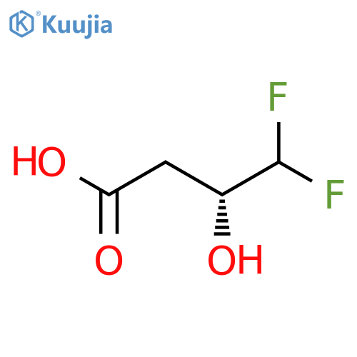 (3R)-4,4-difluoro-3-hydroxybutanoic acid structure