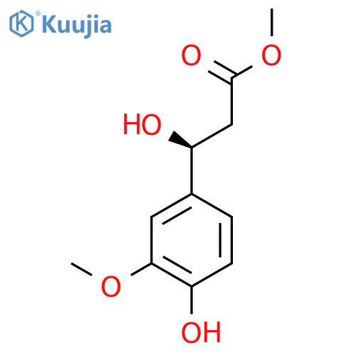 methyl (3S)-3-hydroxy-3-(4-hydroxy-3-methoxyphenyl)propanoate structure