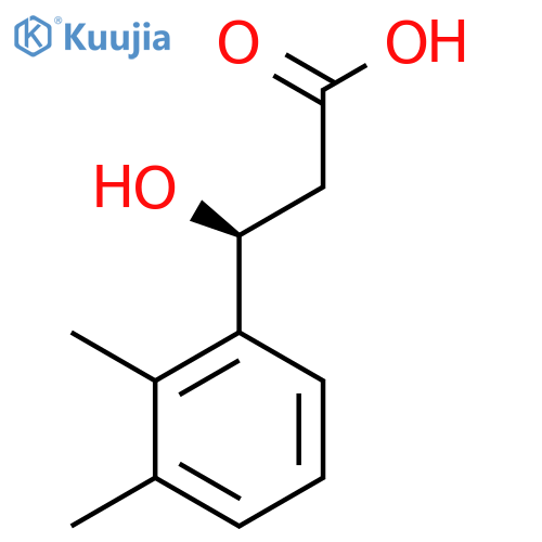 (3S)-3-(2,3-dimethylphenyl)-3-hydroxypropanoic acid structure