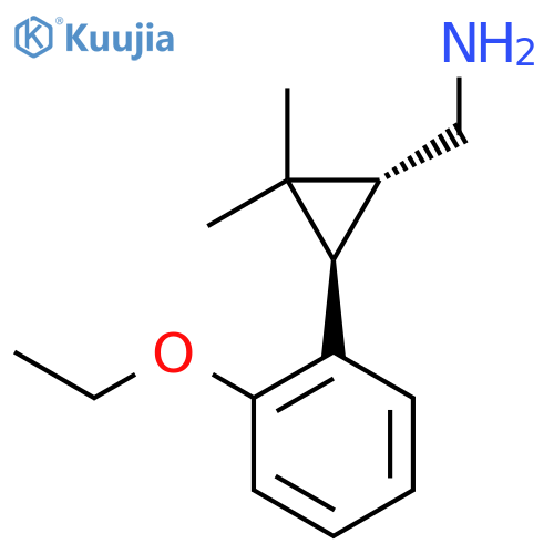 rac-(1R,3R)-3-(2-ethoxyphenyl)-2,2-dimethylcyclopropylmethanamine structure