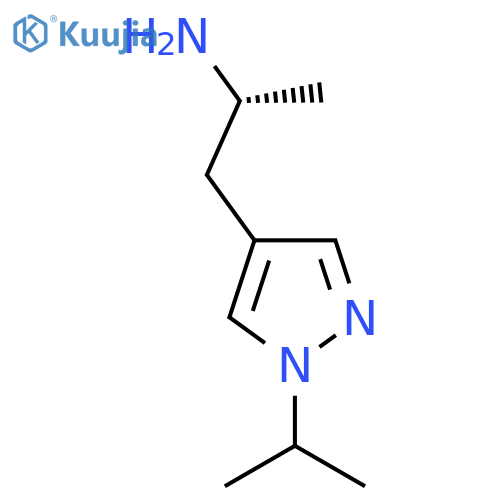 (2R)-1-1-(propan-2-yl)-1H-pyrazol-4-ylpropan-2-amine structure
