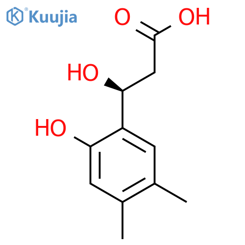 (3S)-3-hydroxy-3-(2-hydroxy-4,5-dimethylphenyl)propanoic acid structure