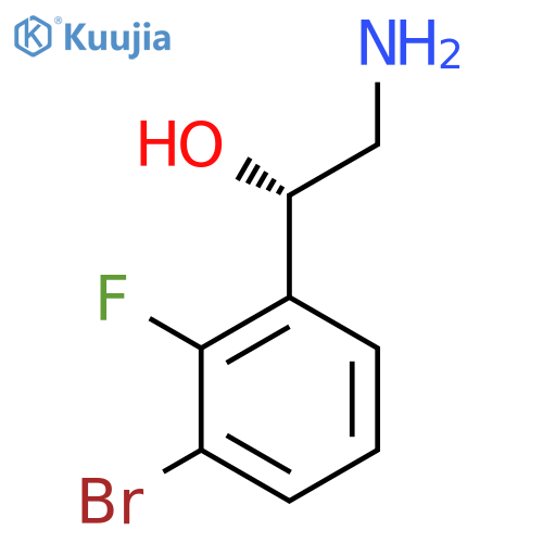 (1S)-2-amino-1-(3-bromo-2-fluorophenyl)ethan-1-ol structure