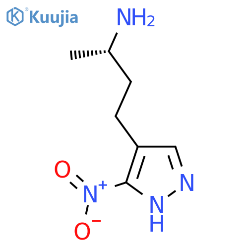 (2S)-4-(3-nitro-1H-pyrazol-4-yl)butan-2-amine structure