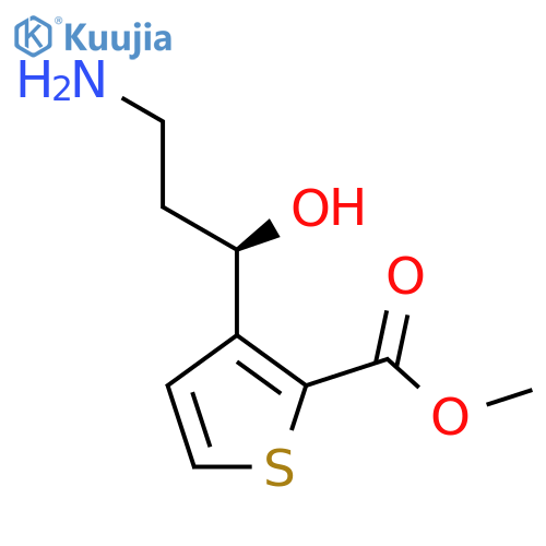 methyl 3-(1R)-3-amino-1-hydroxypropylthiophene-2-carboxylate structure