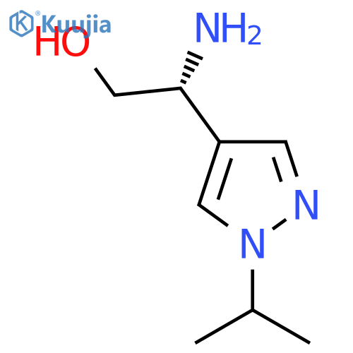 (2R)-2-amino-2-1-(propan-2-yl)-1H-pyrazol-4-ylethan-1-ol structure