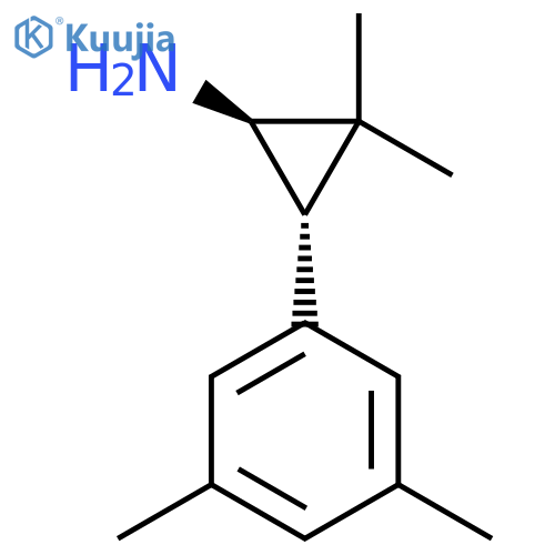 rac-(1R,3S)-3-(3,5-dimethylphenyl)-2,2-dimethylcyclopropan-1-amine structure