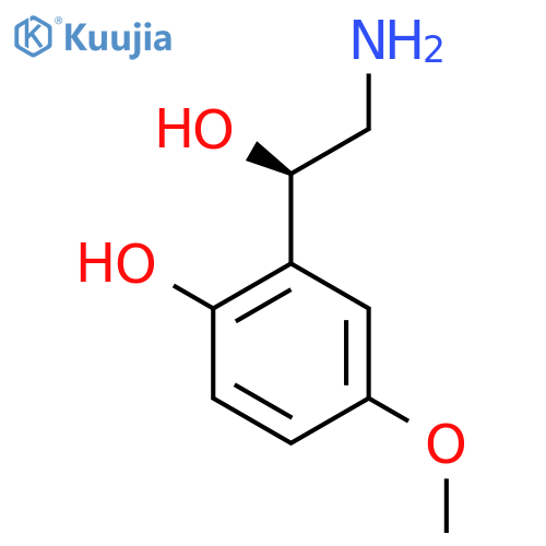2-(1R)-2-amino-1-hydroxyethyl-4-methoxyphenol structure