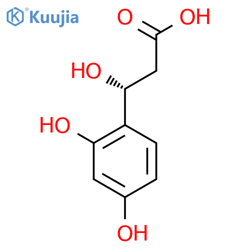 (3R)-3-(2,4-dihydroxyphenyl)-3-hydroxypropanoic acid structure