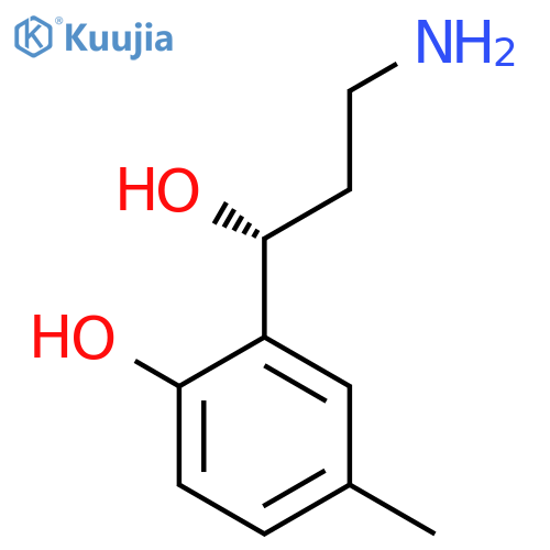 2-(1R)-3-amino-1-hydroxypropyl-4-methylphenol structure
