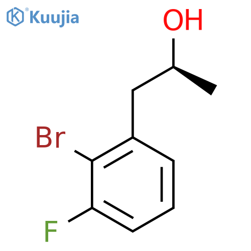 (2S)-1-(2-bromo-3-fluorophenyl)propan-2-ol structure