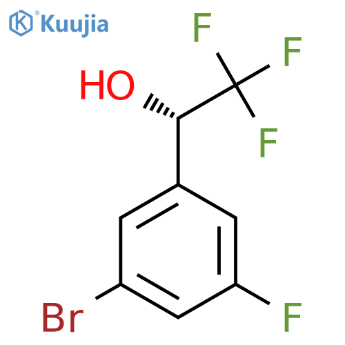(1S)-1-(3-bromo-5-fluorophenyl)-2,2,2-trifluoroethan-1-ol structure